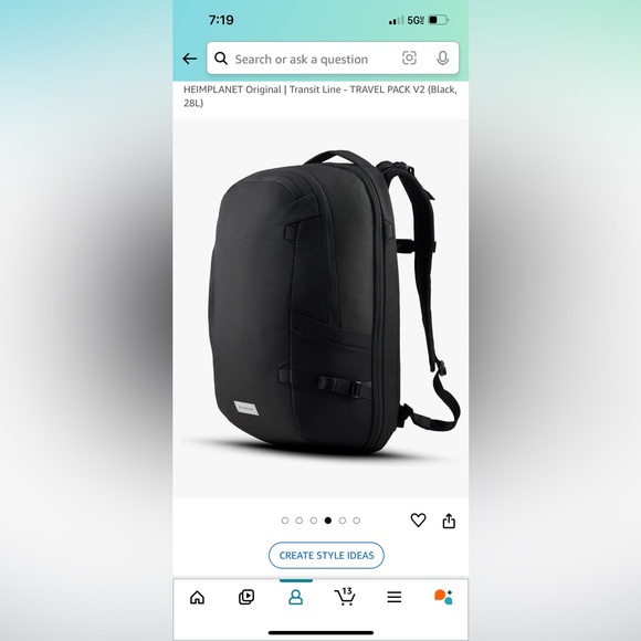 Heimplanet 28 liter travel backpack in castle rock grey - Picture 7 of 9